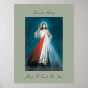 divine mercy jesus i trust in you poster