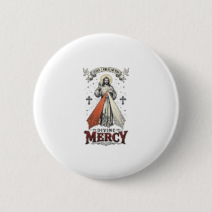 Divine Mercy Jesus I Trust in You Vintage Shirt De 6 Cm Round Badge