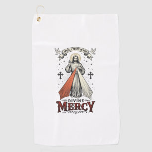 Divine Mercy Jesus I Trust in You Vintage Shirt De Golf Towel