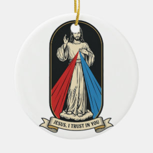 Divine Mercy Jesus Vintage Ceramic Ornament