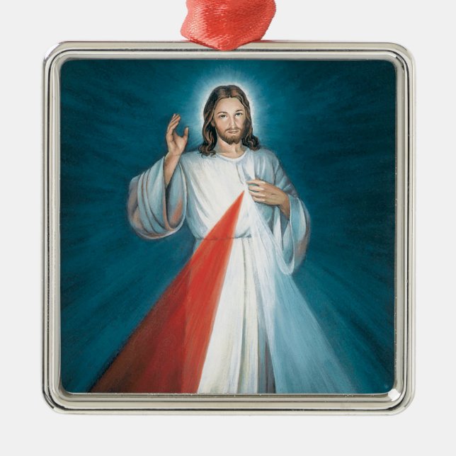 divine mercy metal tree decoration (Front)