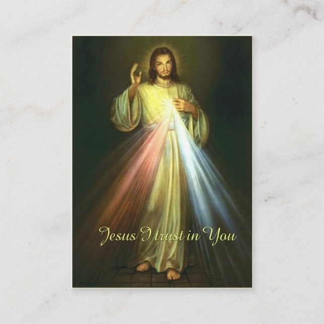 Divine Mercy of Jesus Chaplet Prayer Religious Business Card (Front)
