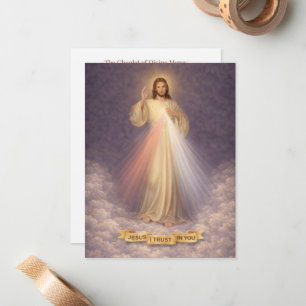Divine Mercy of Jesus Chaplet Prayer Religious Card