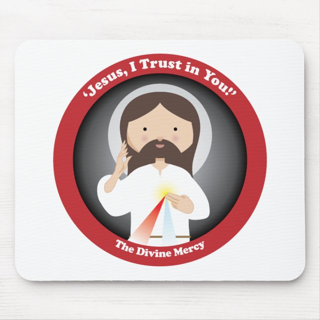 Divine Mercy of Jesus Mouse Pad (Front)