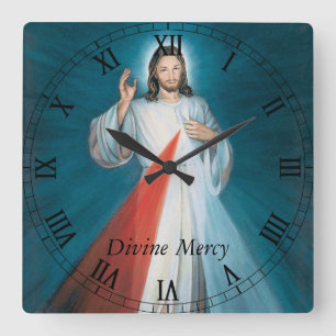 Divine Mercy Square Wall Clock