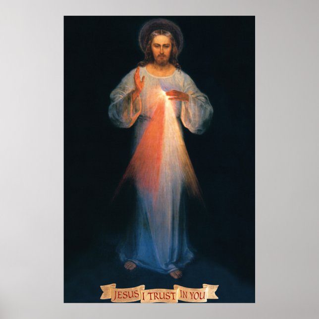 Divine Mercy, St. Faustina, Jesus I Trust in You Poster (Front)