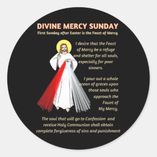 Divine Mercy Sunday First Sunday After Easter  Classic Round Sticker