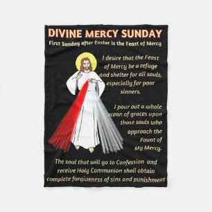 Divine Mercy Sunday First Sunday After Easter Fleece Blanket