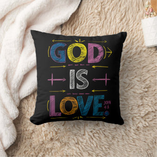 Divine Message: God Is Love Arrows Cushion