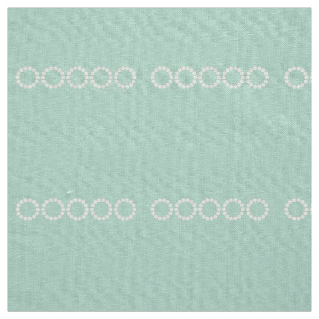 Divine Mint Green Retro Pattern Fabric (Swatch)