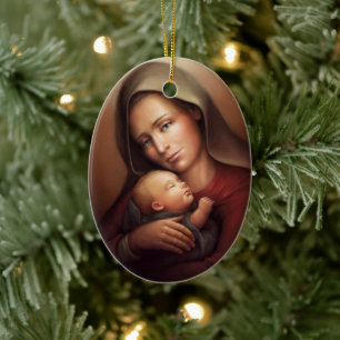 Divine Motherhood Ceramic Ornament