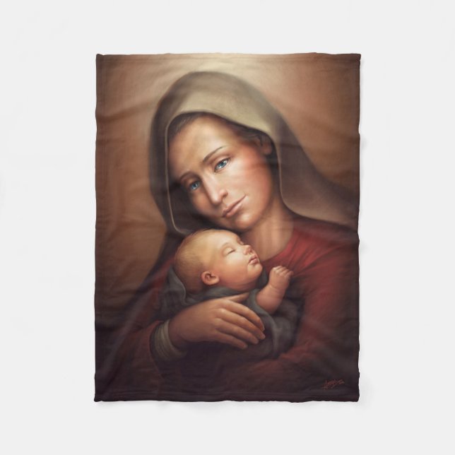 Divine Motherhood Fleece Blanket (Front)