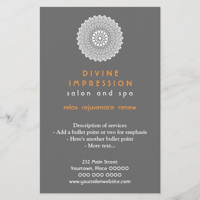 Divine Orange Impression Vertical Flyer (Front)