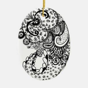 Divine Paisley Ceramic Ornament