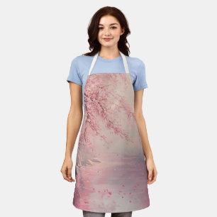 Divine Pink Cherry Blossom Tree Apron