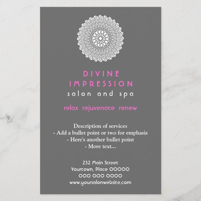 Divine Pink Impression Vertical Flyer (Front)