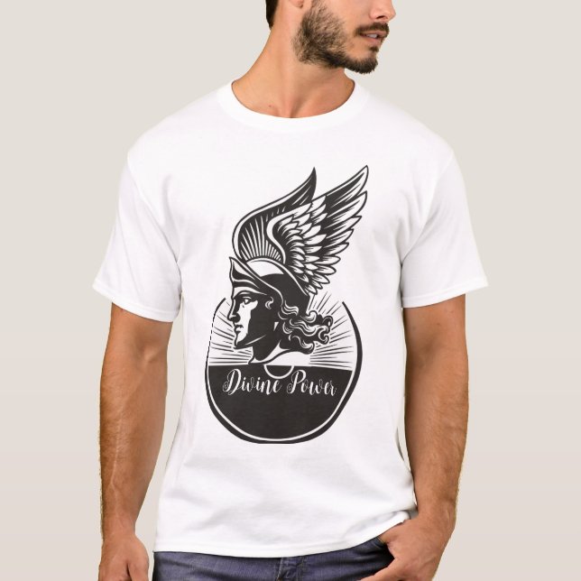 **DIVINE POWER: APOLLO LOGO GREEK GOD** T-Shirt (Front)