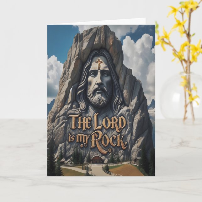 Divine Presence Among the Mountains Card (Yellow Flower)