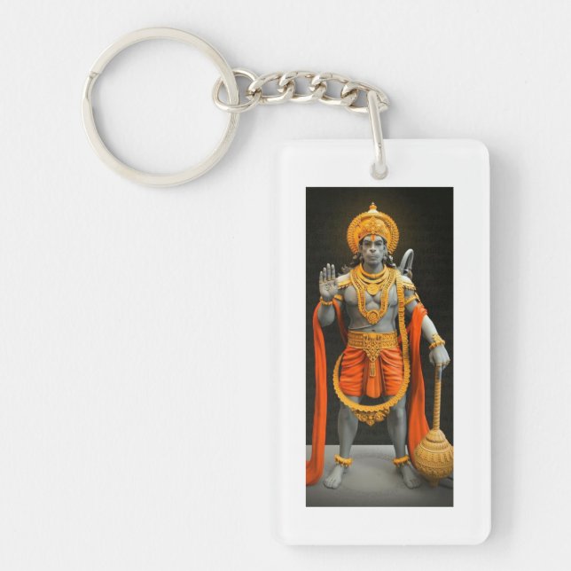 Divine Protection Hanuman Ji Keychain (Front)