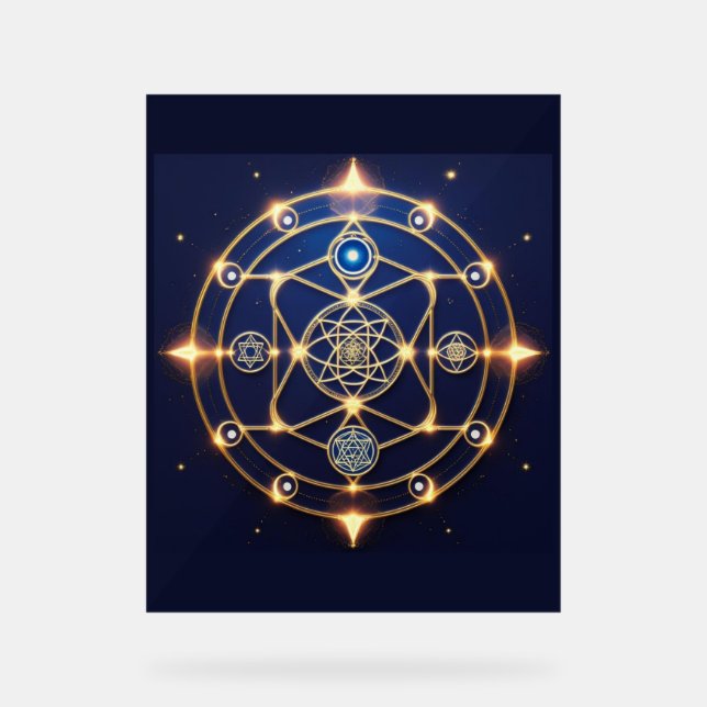 Divine Radiance – 5: Illuminated Universal Energy Acrylic Sign (Front)