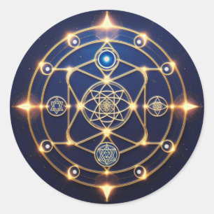 Divine Radiance – 5: Illuminated Universal Energy Classic Round Sticker