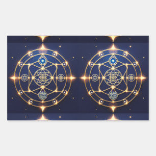 Divine Radiance – 5: Illuminated Universal Energy Rectangular Sticker