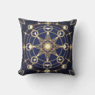 Divine Radiance – Golden Mandala of Awakening Cushion