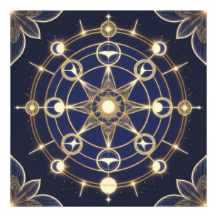 Divine Radiance – Golden Mandala of Awakening Photo Print