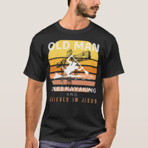 Divine Rapids: Grumpy Old Mans Jesus Paddle in Kay T-Shirt
