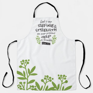 Divine Refuge - Psalm 46:1 for Spiritual Comfort a Apron