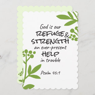 Divine Refuge - Psalm 46:1 for Spiritual Comfort a Holiday Card