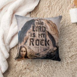 Divine Revelation: The Lord Is My Rock Cushion