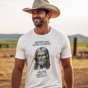 Divine Revelation: Worship Him Leads to Prayer T-Shirt