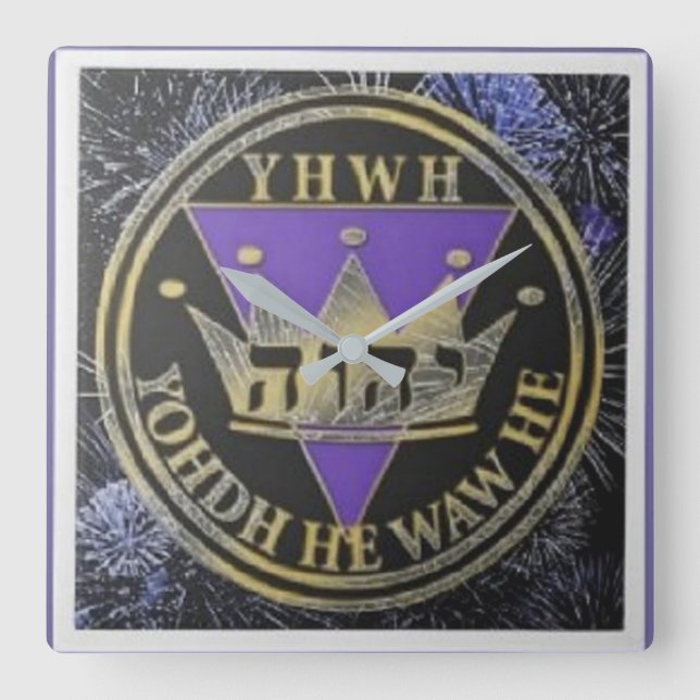 Divine Royal Victory Ceramic Tile Square Wall Clock (Front)