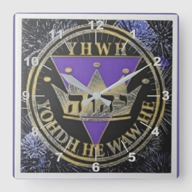 Divine Royal Victory Ceramic Tile Square Wall Clock (Front)