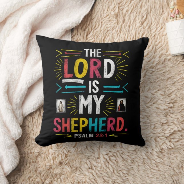 Divine Shepherd: Bible Verse Art Cushion (Blanket)