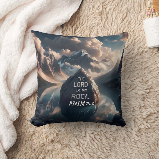 Divine Solidity: The Lord Is My Rock Cushion (Blanket)