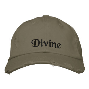 Divine Spiritual Cute Black Olive Green Embroidered Hat
