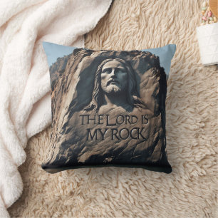Divine Statue: The Lord Is My Rock Cushion