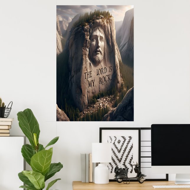 Divine Statue: The Lord Is My Rock Poster (Home Office)