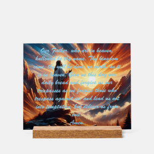 Divine Sunset: Lord's Prayer Inspiration Acrylic Sign