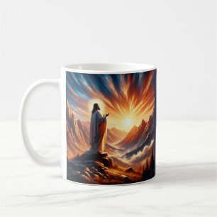 Divine Sunset: Lord's Prayer Inspiration Coffee Mug