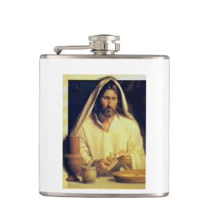 Divine Supper: Breaking Bread With Jesus Hip Flask
