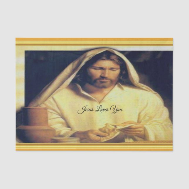 Divine Supper: Breaking Bread With Jesus Tissue Paper (Front)