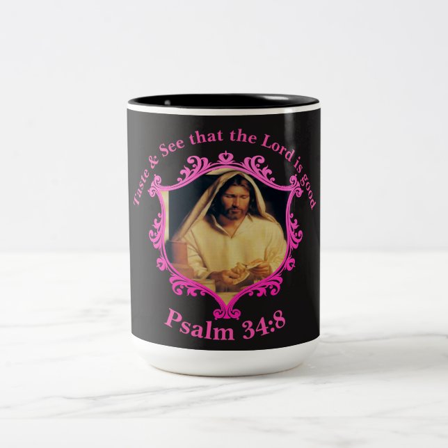 Divine Supper: Breaking Bread With Jesus Two-Tone Coffee Mug (Center)
