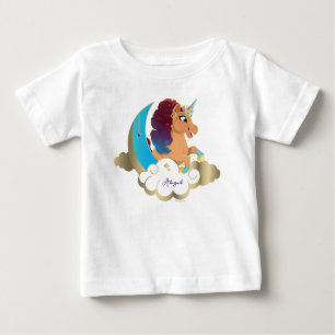 Divine the Unicorn Moon & Clouds Baby T-Shirt