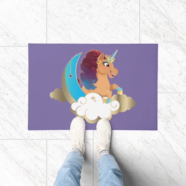 Divine the Unicorn | Moon & Clouds Doormat (Indoor)