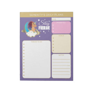 Divine the Unicorn Moon & Clouds Notepad