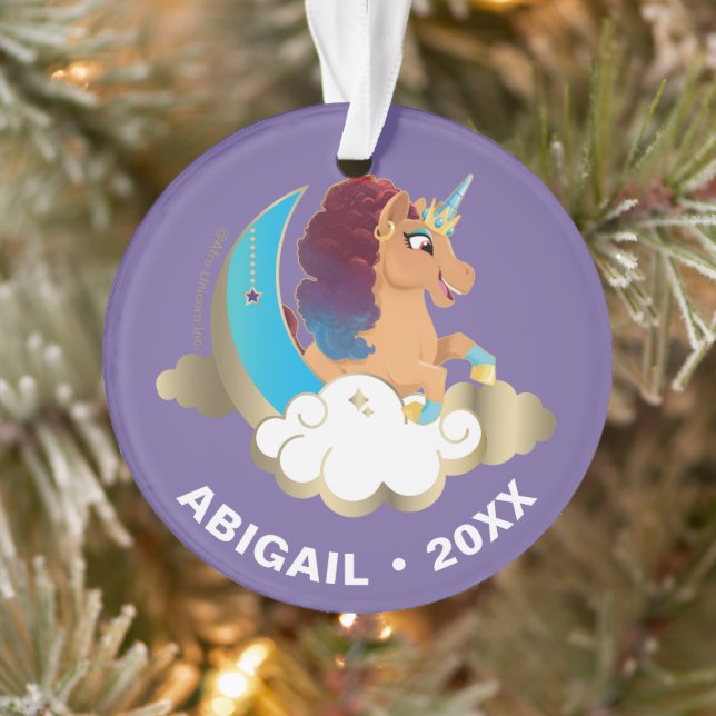 Divine the Unicorn | Moon & Clouds Ornament (Tree)