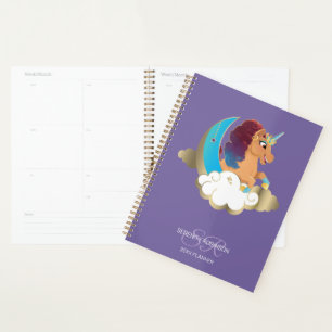 Divine the Unicorn   Moon & Clouds Planner